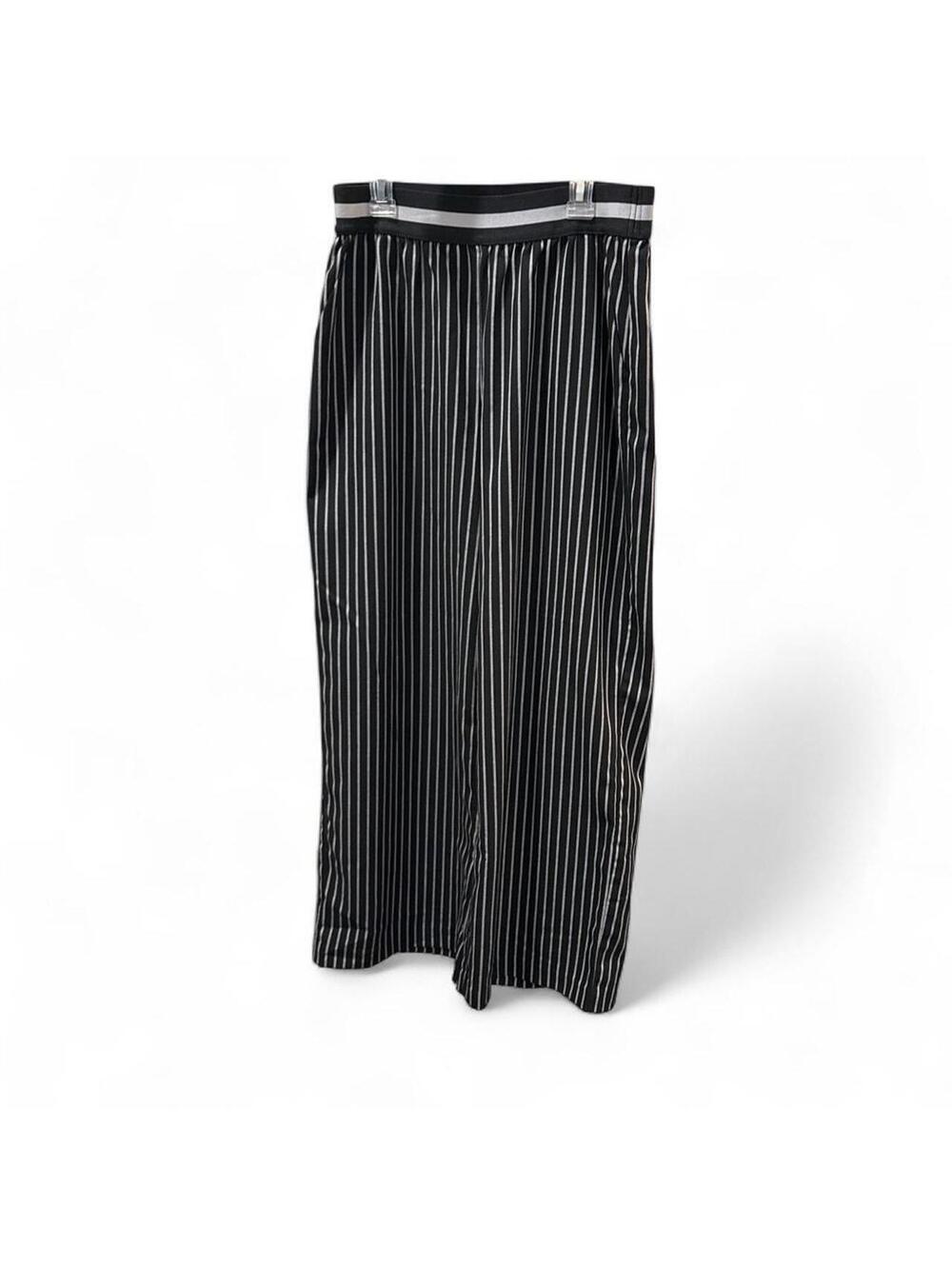 NA-KD Black and White Striped Wide Leg Pants Size 36